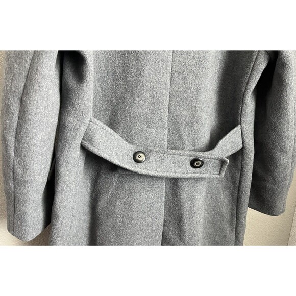 Vtg Pendleton Women's L 100% Virgin Wool Double Breasted Long Overcoat USA -Gray - Picture 9 of 14